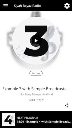 Android application Siyah Beyaz Radio screenshort