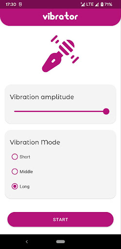 Android application Vibrator screenshort