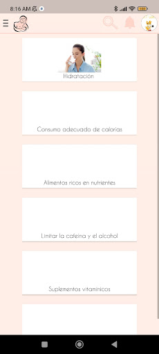 Android application Lactating Mommy screenshort