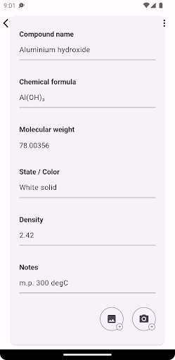 Chemical memo Screen 2