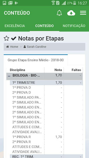Colégio Excelência MOC Screen 3