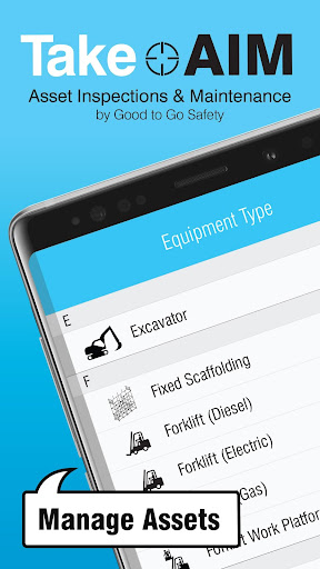 Android application TakeAIM - equipment checklists screenshort