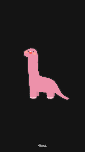 Android application 카카오톡 테마 - 분홍목긴공뇽_다크그레이 screenshort