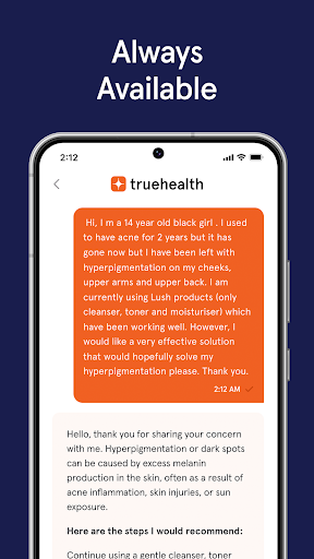 Android application TrueHealth - Healthcare AI screenshort