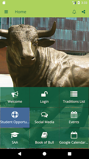 Android application USF Horns Up Student App screenshort