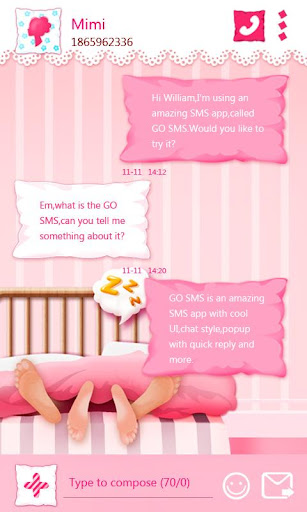 GO SMS GOODNIGHT THEME Screen 2