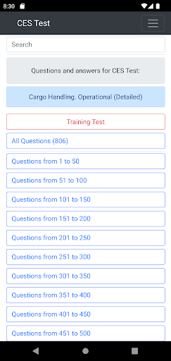Cargo Handling. Operational Screen 3