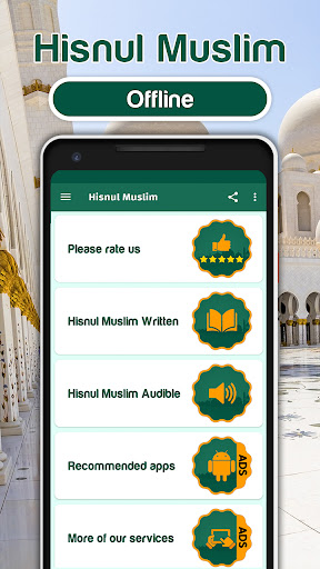 Android application Hisnul Muslim book & Audio screenshort