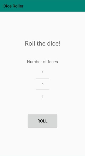 Android application Simple Dice Roller screenshort