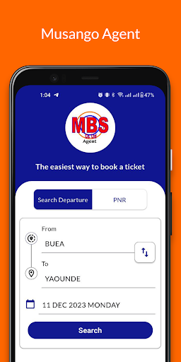 Android application Musango Bus Service Agent screenshort