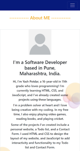 Yash Portfolio Screen 3
