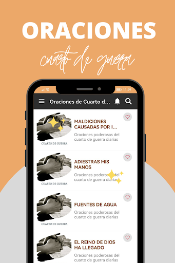 Android application Oraciones - Cuarto de Guerra screenshort