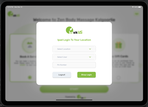 BookUs Kiosk Screen 2