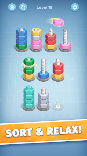 Nut Color Game - Sort Puz 3D 3