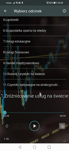 Android application Usługi - podcast screenshort