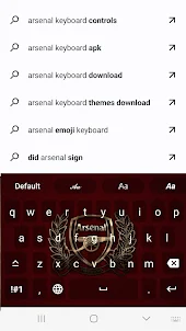 Arsenal keyboard themes