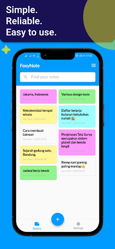Android application FoxyNotes: To-Do List Notes screenshort