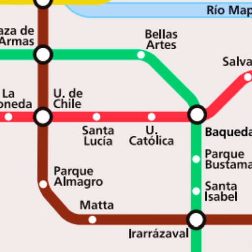 Carte du métro de Santiago