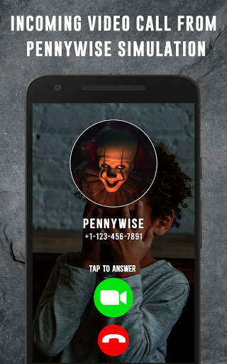 Android application Pennywise Scary Video Call screenshort