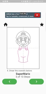 How to draw super mario