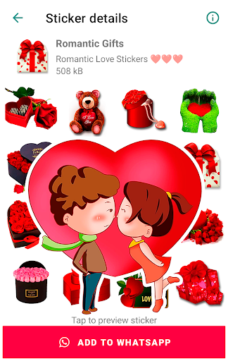 Romantic Love stickers Screen 2