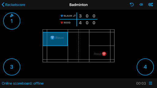 Racketscore Screen 2