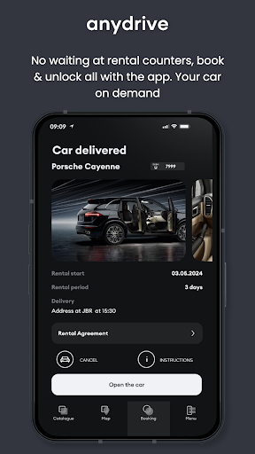 Android application Anydrive - premium car rental screenshort
