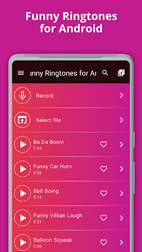 Android application Funny Ringtones for Android screenshort