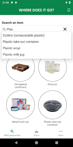Android application Morinville Waste Wizard screenshort