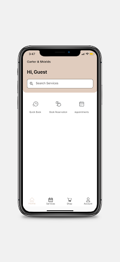 Android application Carter & Shields Hair Salon screenshort