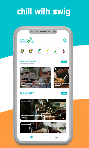 Android application Swig - Save Money on Drinks screenshort