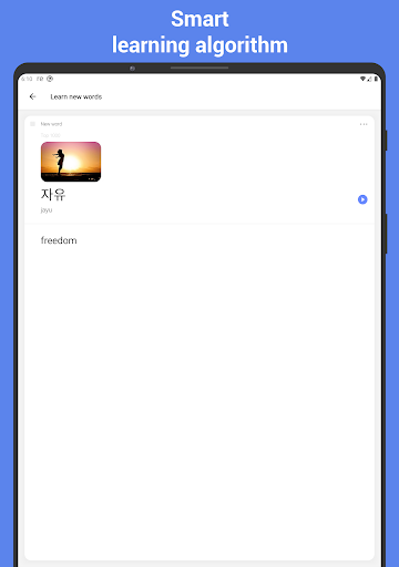 Screenshot of Learn Korean with flashcards!