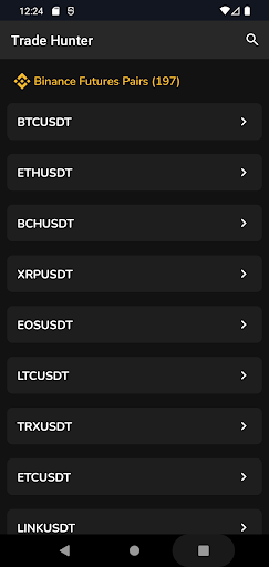 Android application Trade Hunter screenshort