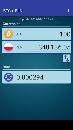 Android application Bitcoin x Polish Zloty screenshort