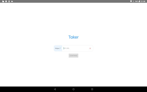 Android application Taker Dashboard screenshort