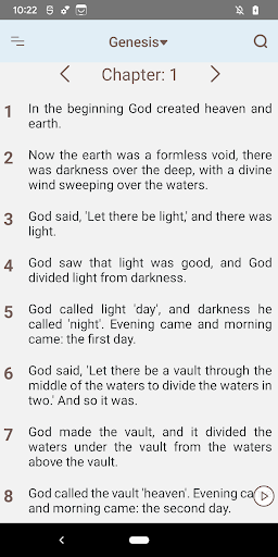 Android application Holy Catholic Bible (NCB) screenshort