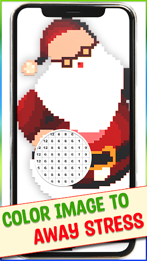 Christmas Pixel Art Coloring Screen 2