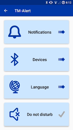 Android application TM-Alert screenshort