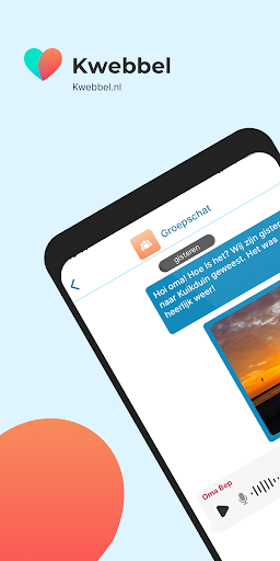 Android application Kwebbel - communiceren met opa screenshort