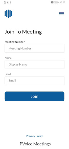 Android application IPVoice Meetings screenshort