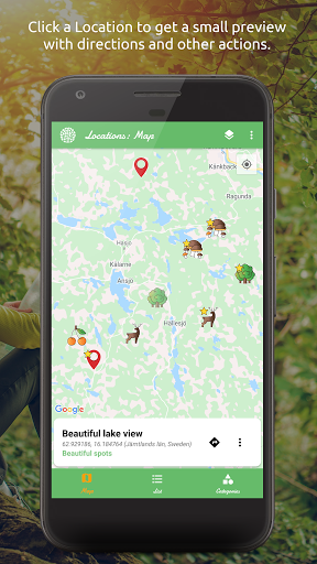Screenshot of My Forest Locations