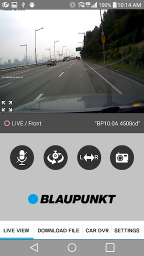 Android application Blaupunkt DVR BP10 screenshort
