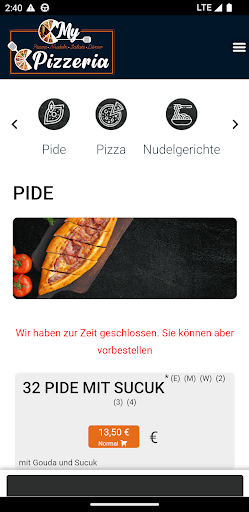 Android application My Pizzeria Ahrweiler screenshort