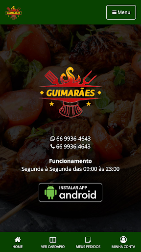 Android application Espetaria Guimarães screenshort