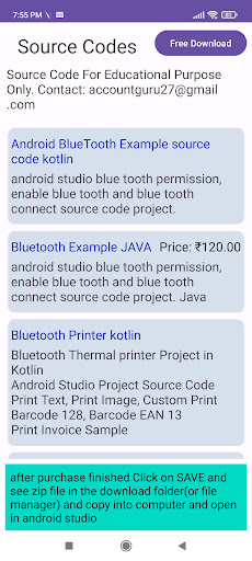 Source Code : Android Projects Screen 2