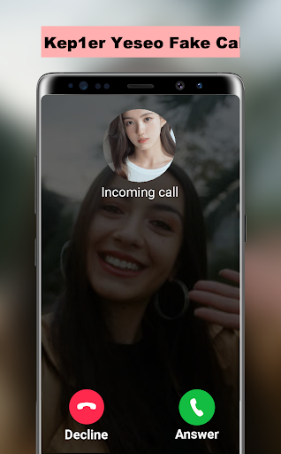 Android application Kep1er Yeseo Fake Call screenshort
