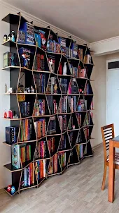 Design de estante de livros