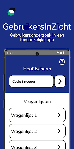 Android application GebruikersInZicht screenshort