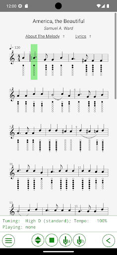 Android application Irish Tin Whistle Tabs screenshort