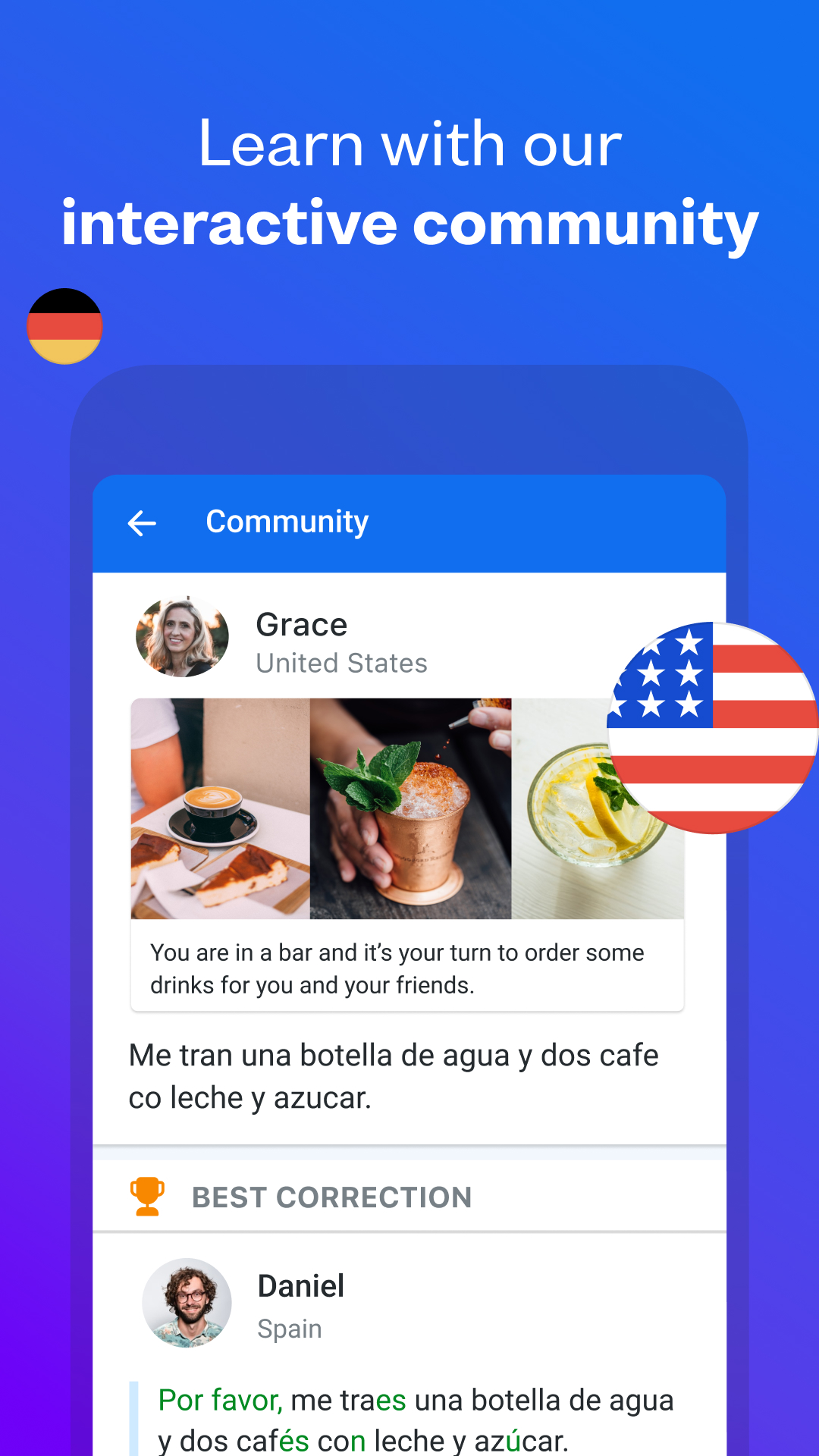 Android application Busuu: Learn Languages screenshort